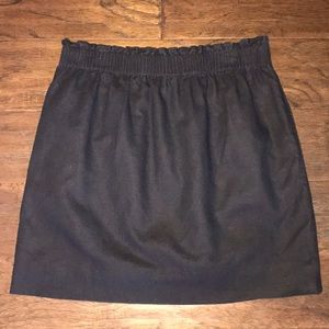 J. Crew Black Linen Slip On Skirt